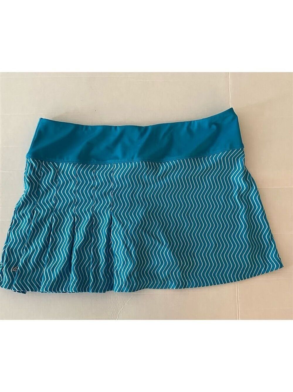 Bolle Women's Blue Chevron Athletic Skort Standard Size L Tennis Golf